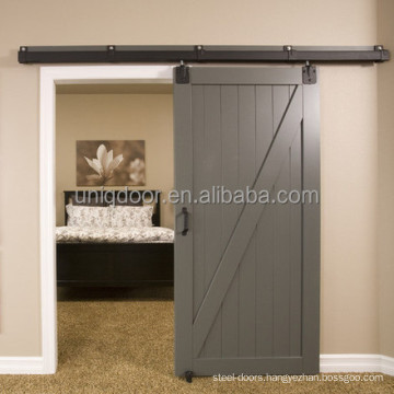 Gray Color Modern Z Brace Bedroom MDF Sliding Barn Doors